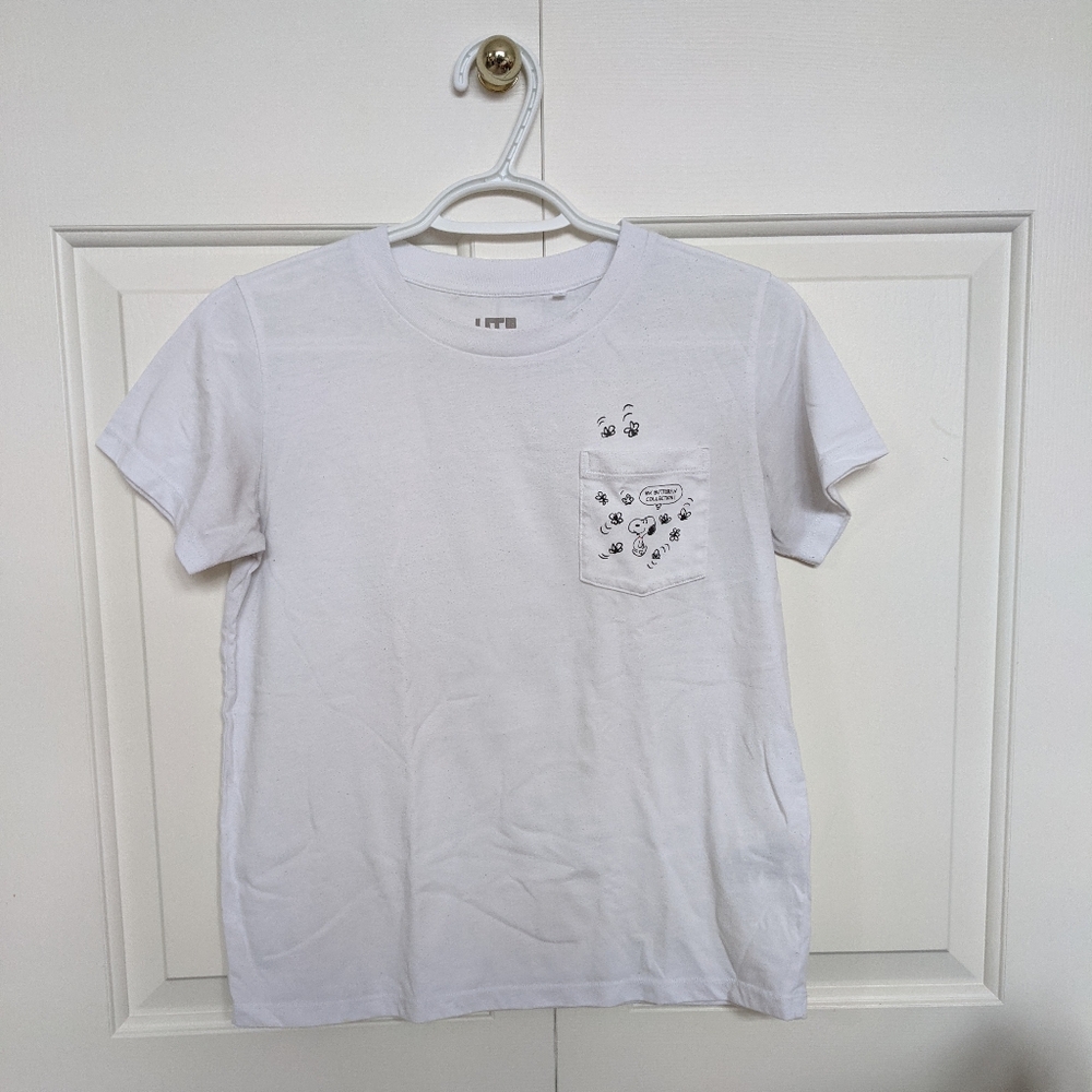 UNIQLO snoopy peanuts women's white tshirt